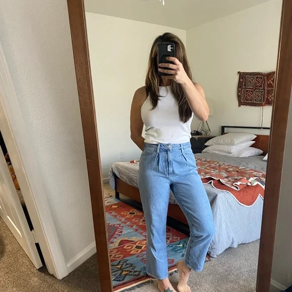 PAIGE Light Blue Straight Ankle Jeans - Picture 4 of 4